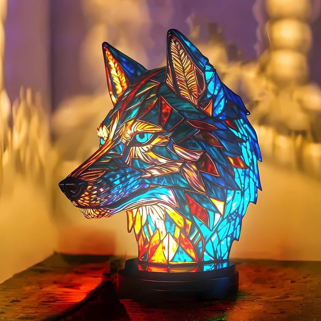 LumiereAnimale | Lampe de table en verre peint