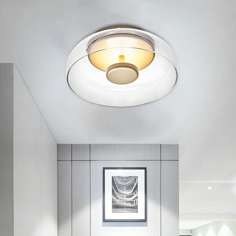 LumineuxGlow | Elegante Lampe de Plafond en Verre LED