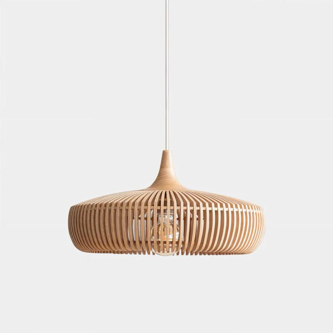 LumiereNoix | Suspension en Bois de Noyer pour Ambiance Rustique et Elegante