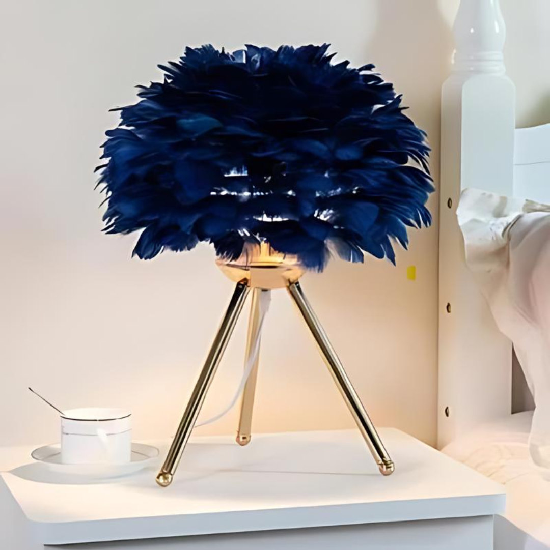 PlumeGlow | Lampe de Table Sophistiquée et Distinguée