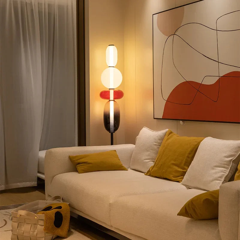 LumièreCandy | Lampe sur Pied en Verre aux Couleurs Vives Pour Ambiance Chaleureuse