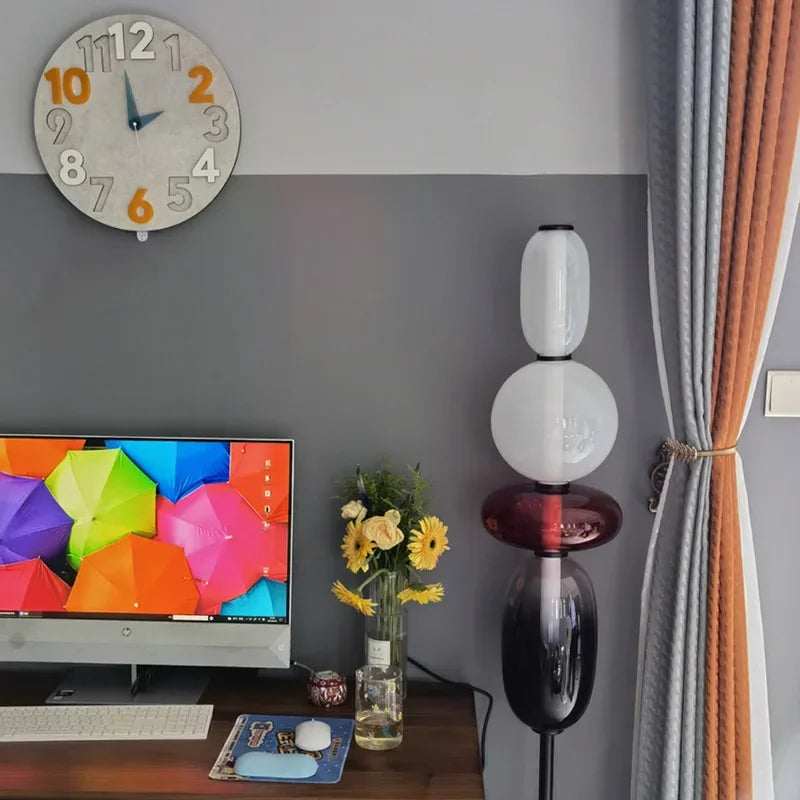 LumièreCandy | Lampe sur Pied en Verre aux Couleurs Vives Pour Ambiance Chaleureuse