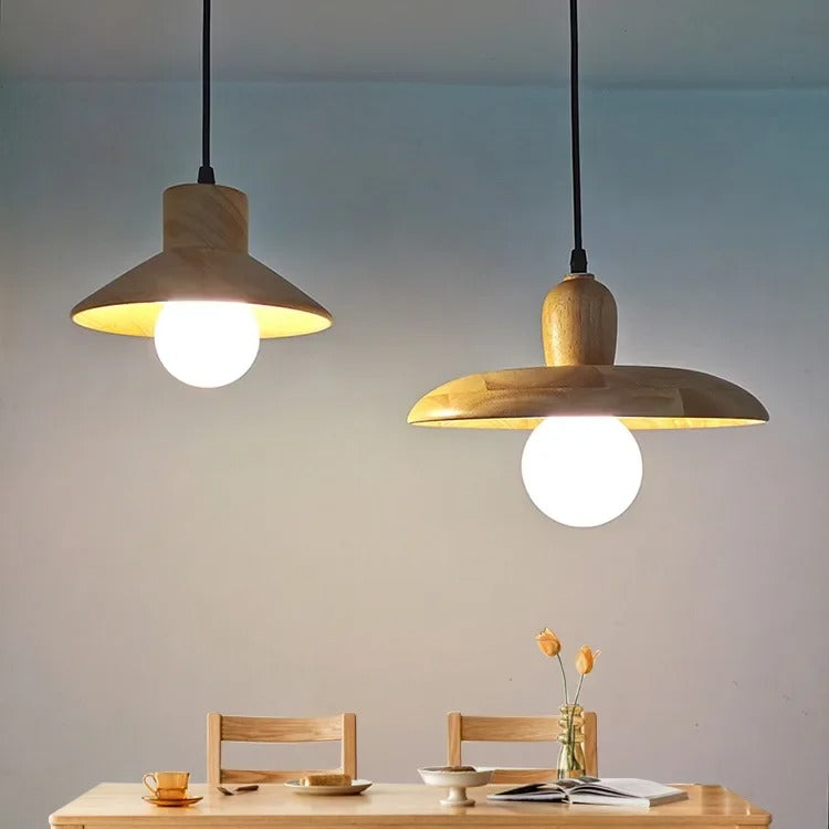 NovaGlow | Applique Plafonnier Élégante en Bois Naturel