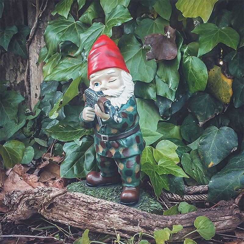TerreGarde | Nain de Jardin Militaire en Tenue de Camouflage