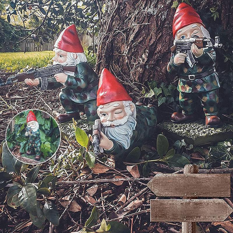 TerreGarde | Nain de Jardin Militaire en Tenue de Camouflage