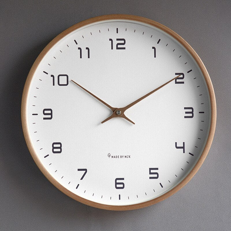 ScandiShine | Horloge murale ronde en bois