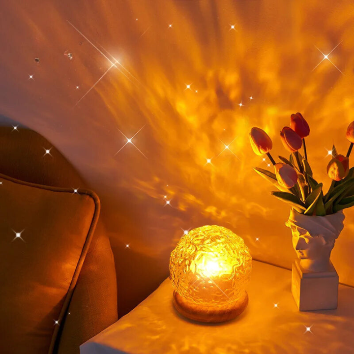 LumièreOnde | Lampe de table à effet d'onde