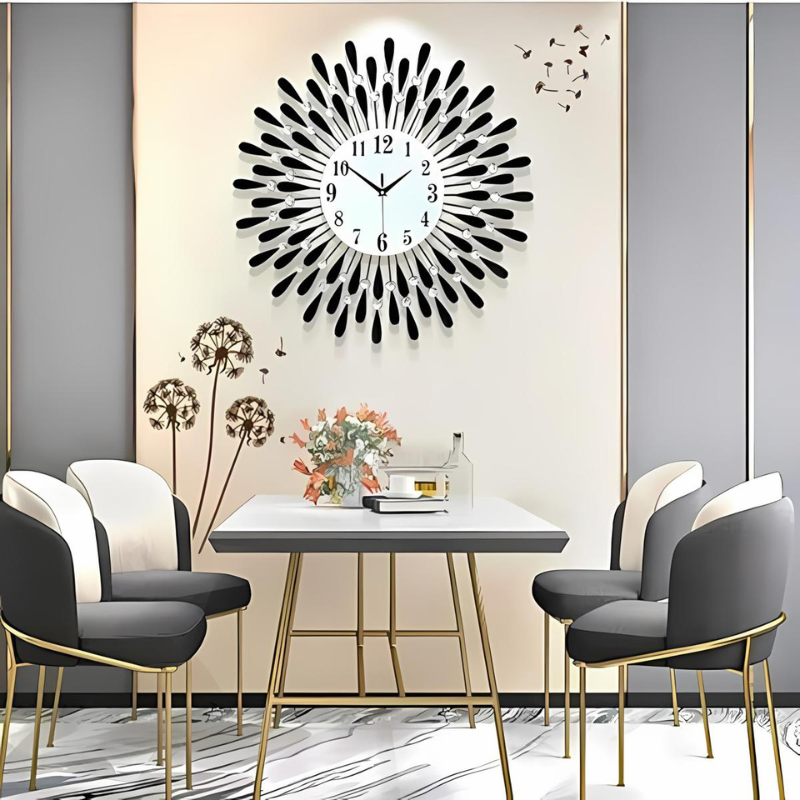 BrillanceIntemporelle | Horloge murale luxueuse et scintillante