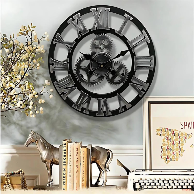 RusticalGloire | Horloge Murale Vintage en Bois