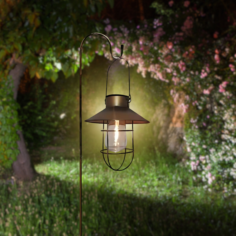 SoleilAntique | Lanterne Solaire Élégante pour Jardin