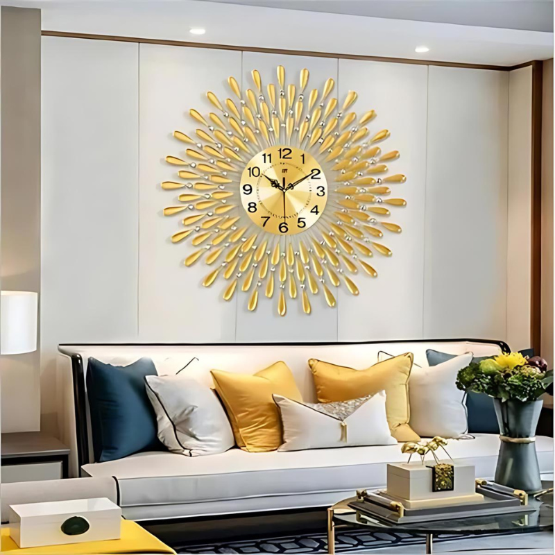 BrillanceIntemporelle | Horloge murale luxueuse et scintillante