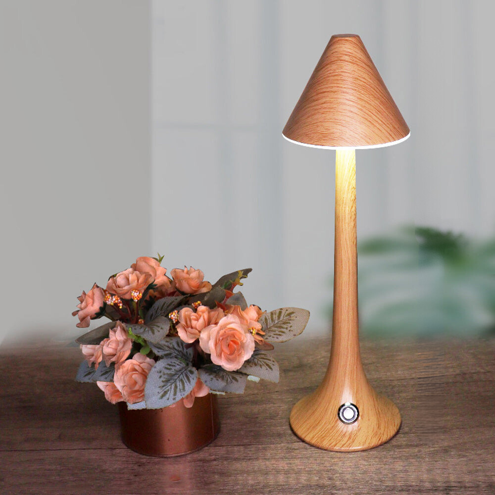 LumièreNature | Lampe de Table en Bois Élégante et Mobile pour Salon et Bureau