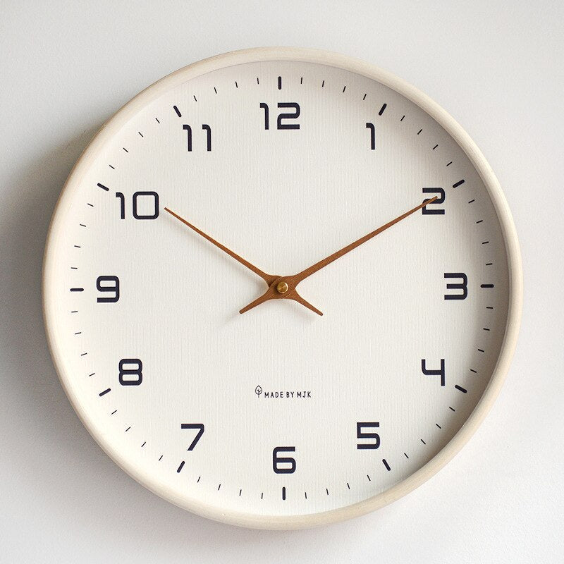 ScandiShine | Horloge murale ronde en bois