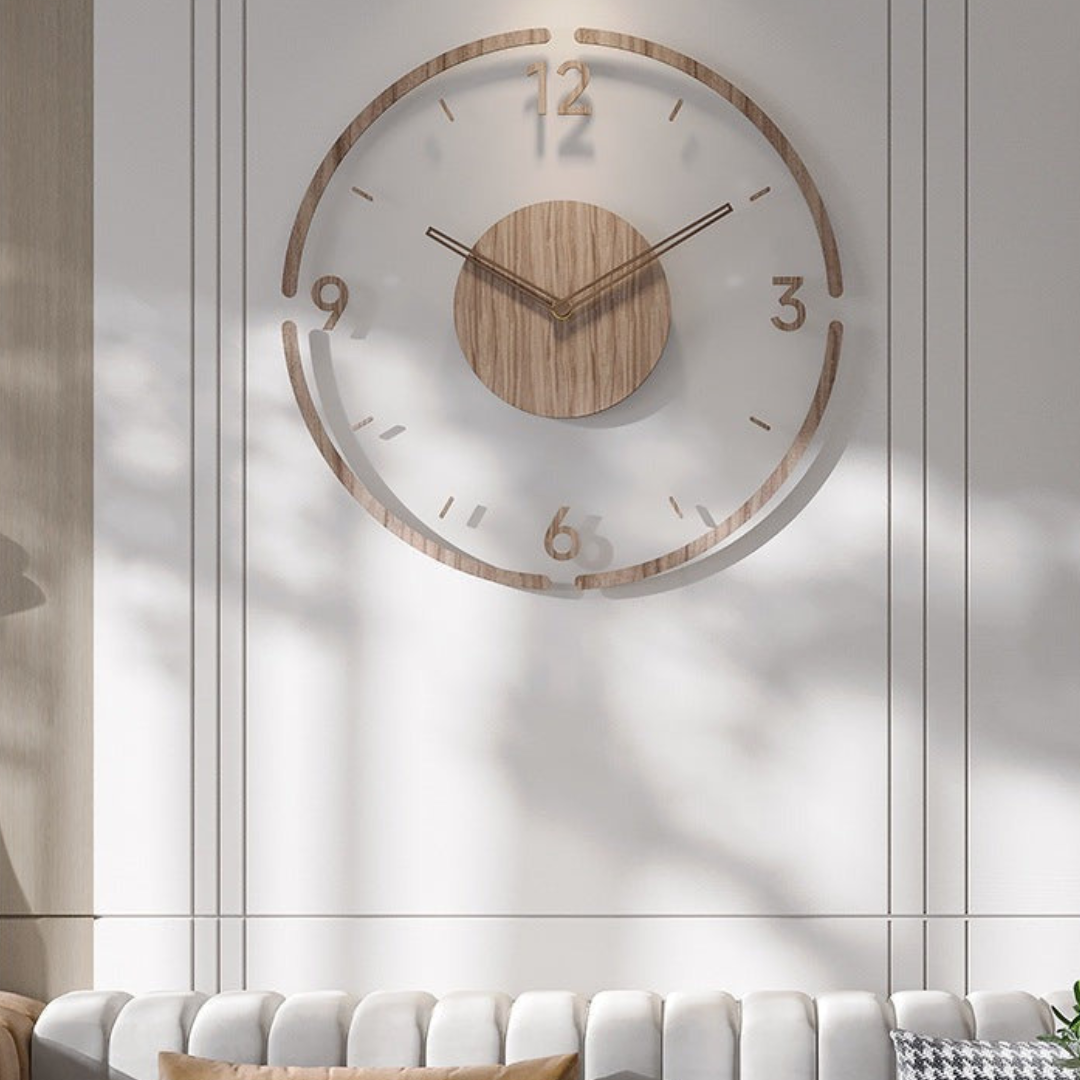 EssenceNoire | Horloge murale nordique minimaliste en bois