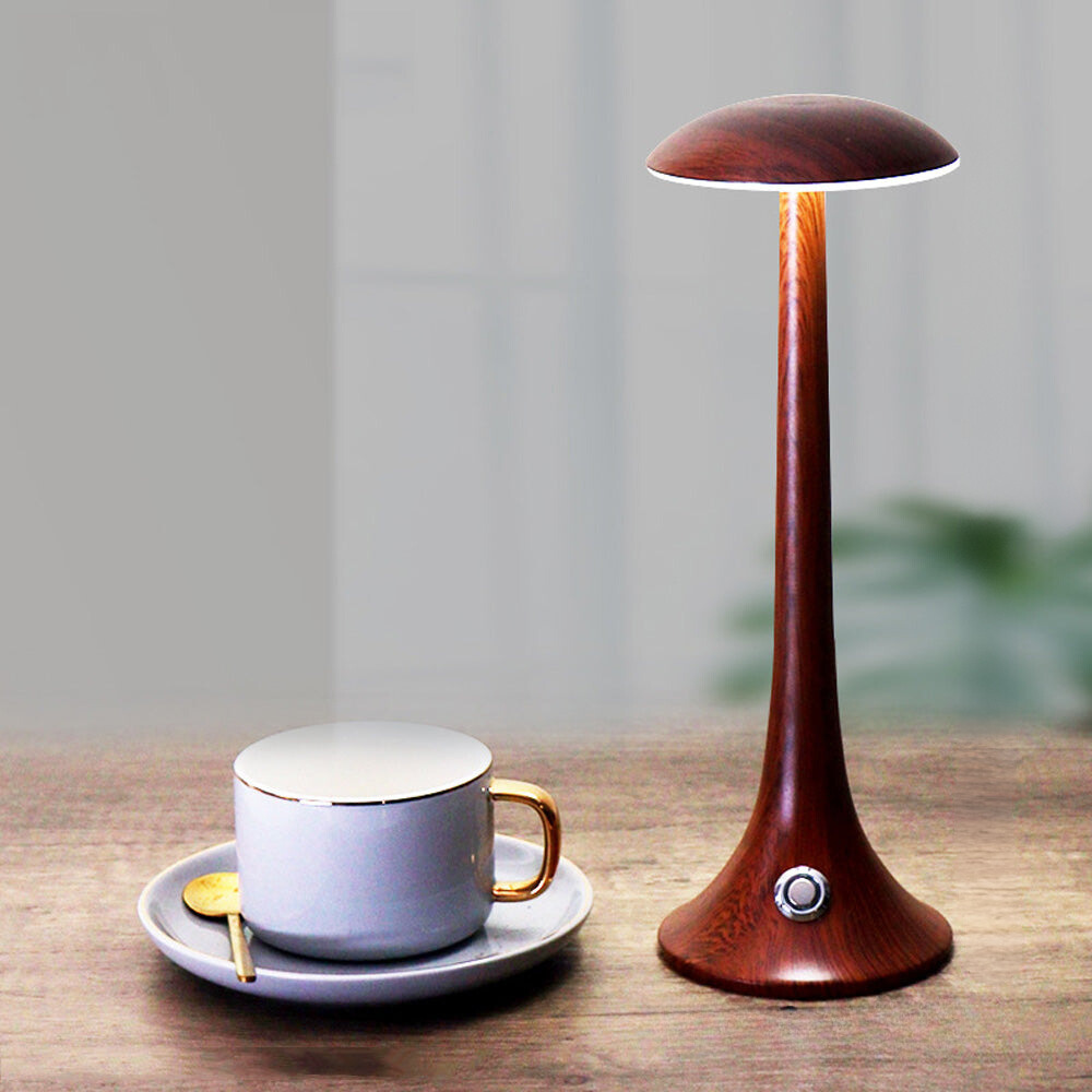 LumièreNature | Lampe de Table en Bois Élégante et Mobile pour Salon et Bureau