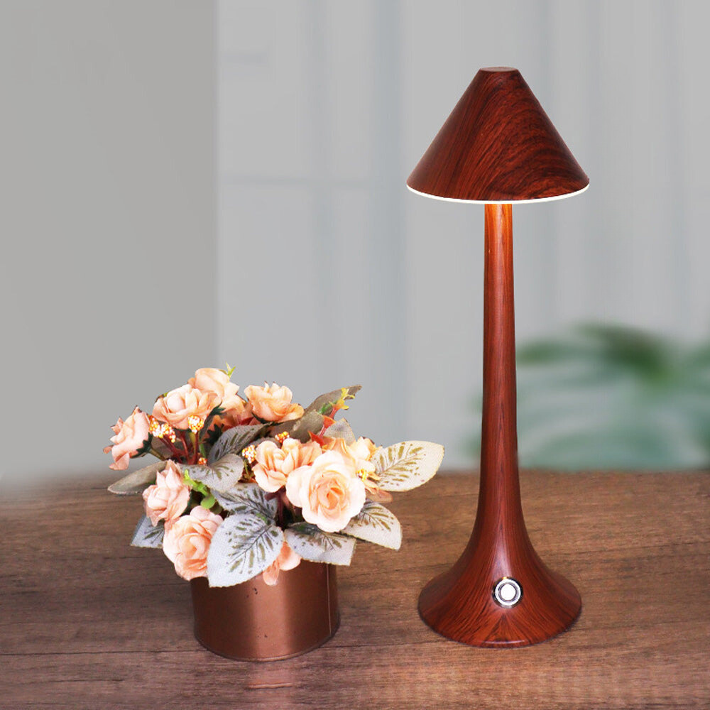 LumièreNature | Lampe de Table en Bois Élégante et Mobile pour Salon et Bureau