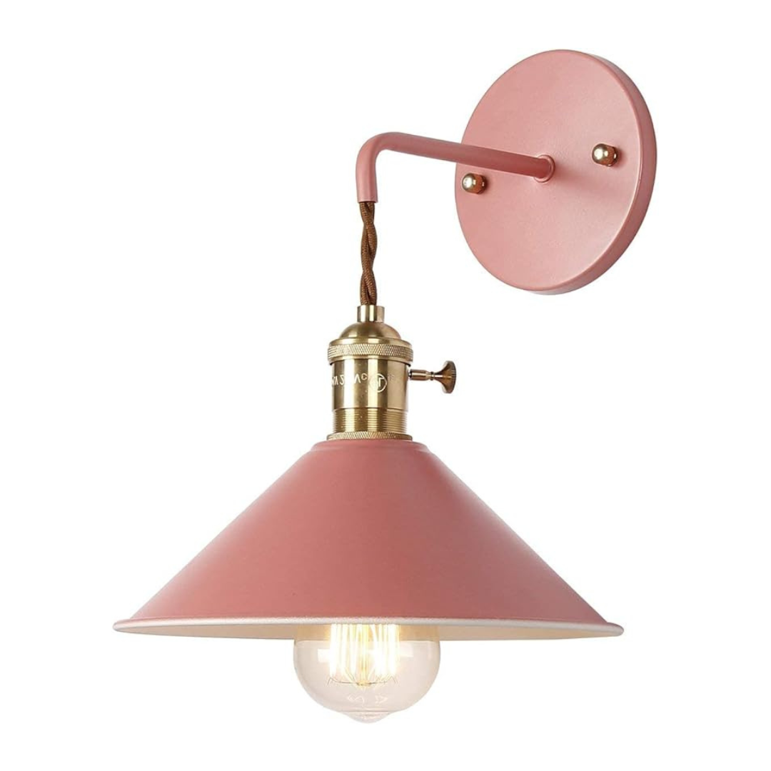 RetroGlow | Lampe murale vintage en métal couleurs variées
