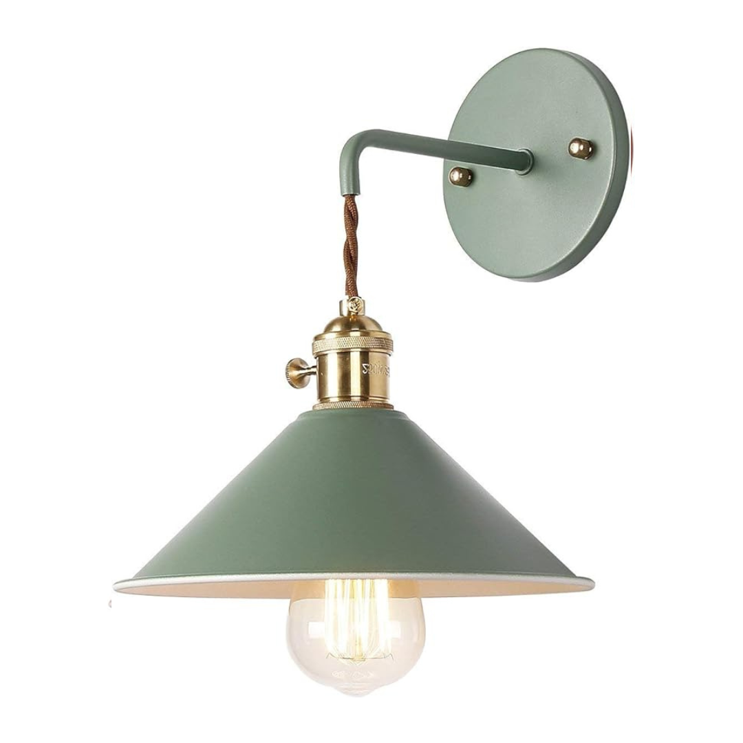 RetroGlow | Lampe murale vintage en métal couleurs variées