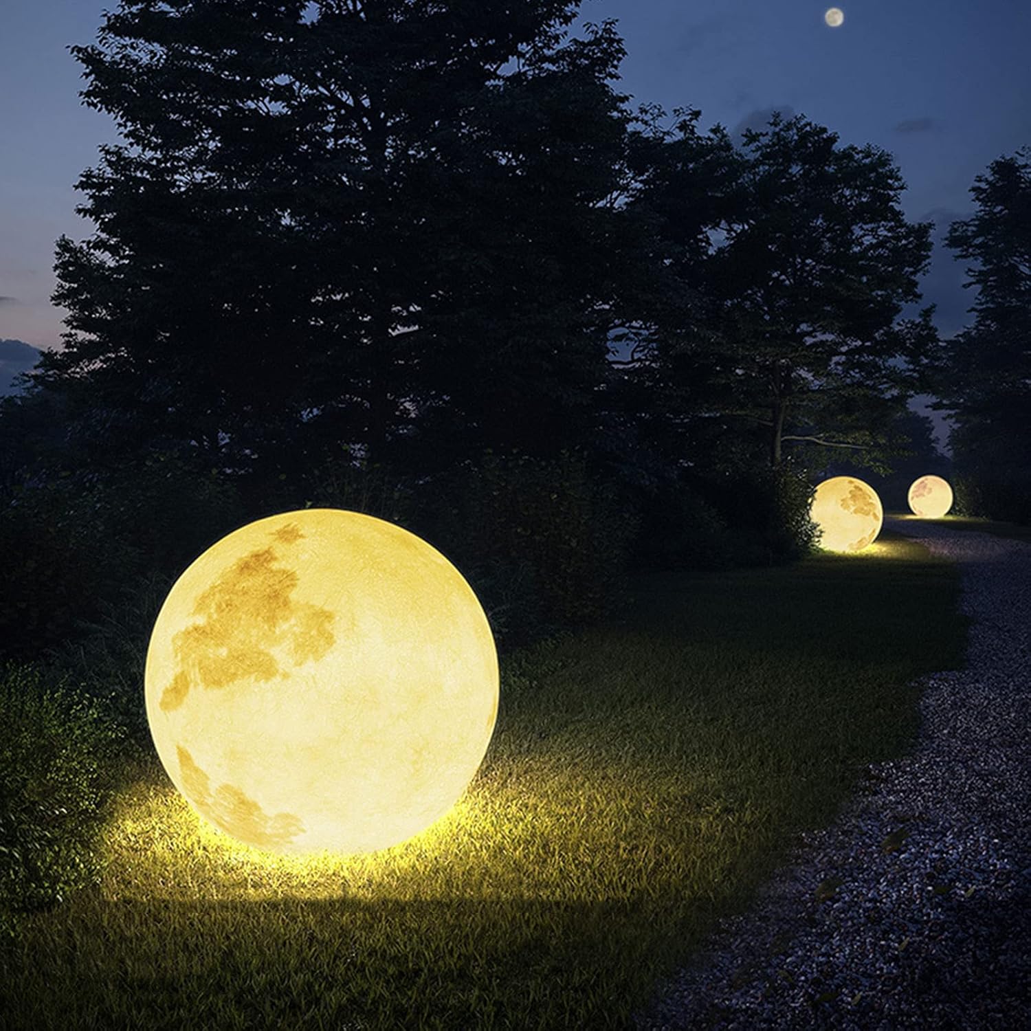 LuneGlow | Lanterne de Jardin LED Lunaire