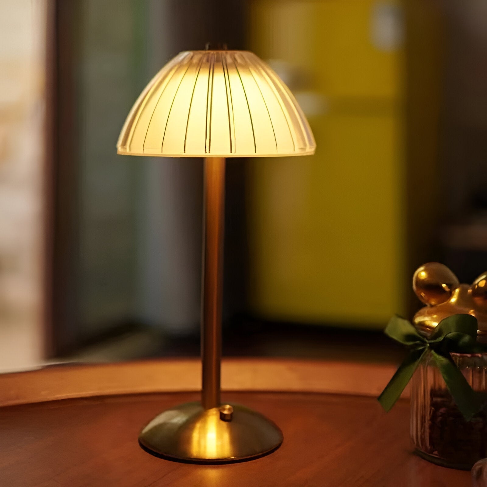 CrystalGlow | Lampe de Table Vintage Sans Fil Design Chic