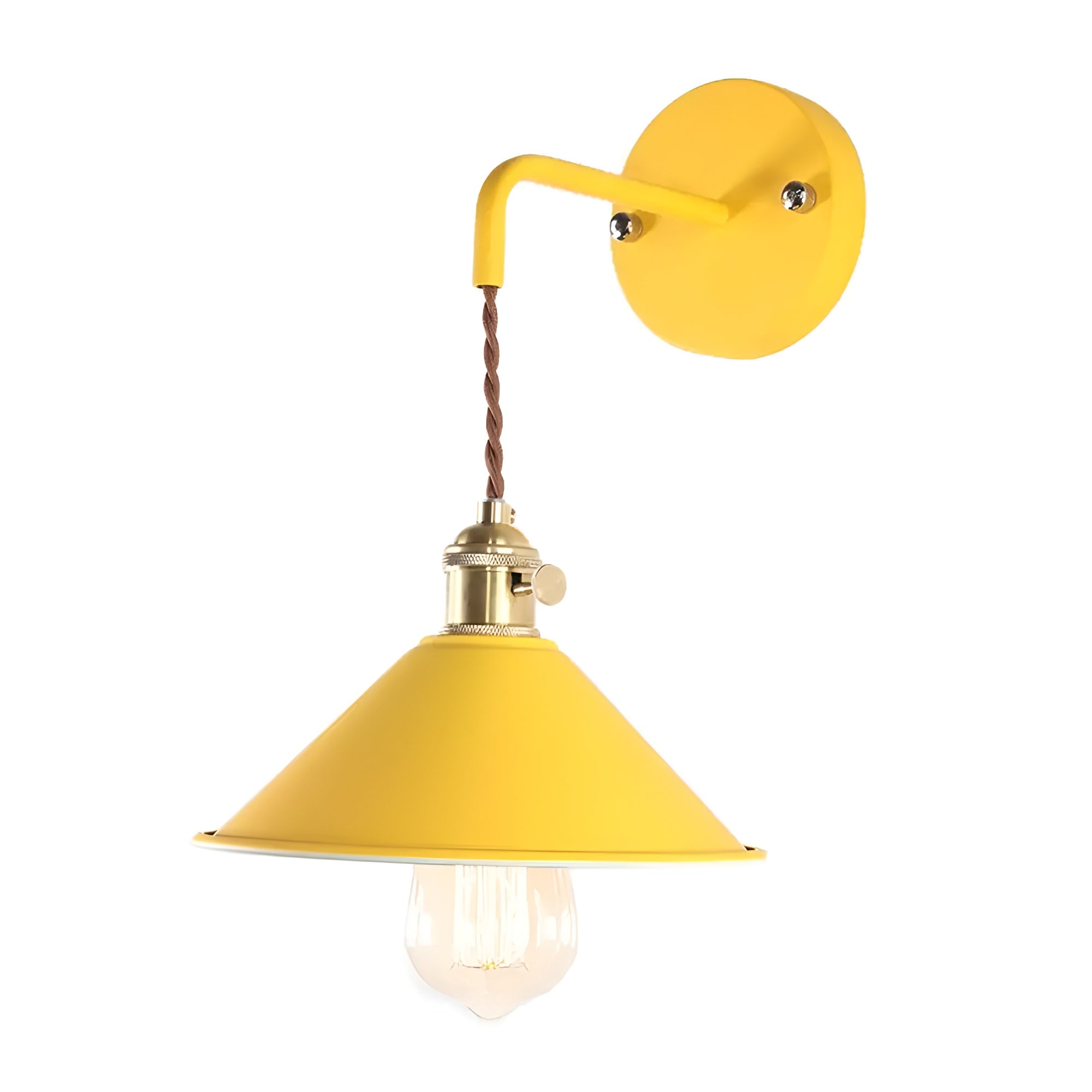RetroGlow | Lampe murale vintage en métal couleurs variées