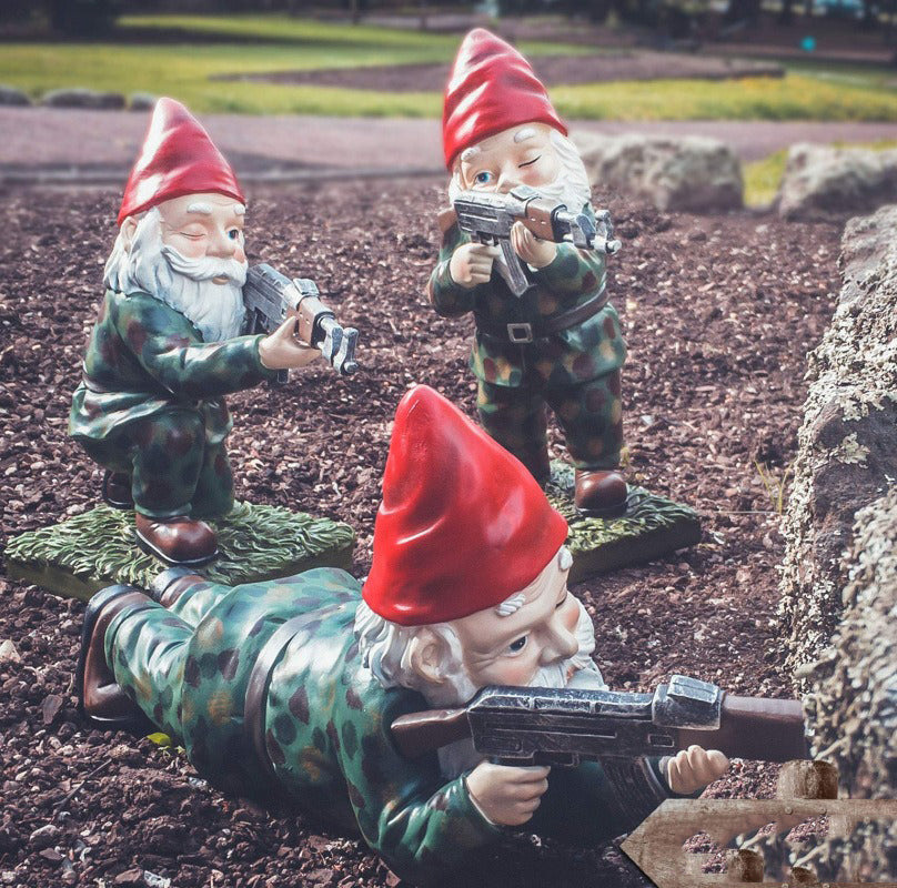 TerreGarde | Nain de Jardin Militaire en Tenue de Camouflage