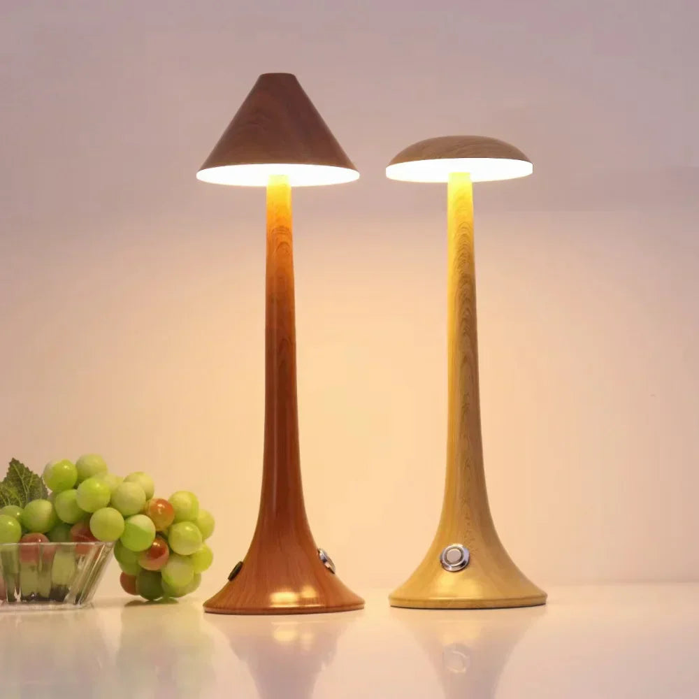 LumièreNature | Lampe de Table en Bois Élégante et Mobile pour Salon et Bureau