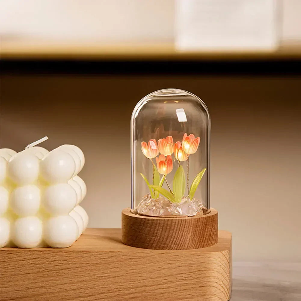 ElegantBloom | Jolie Lampe de Table Florale