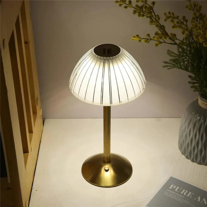 LumièreDélicate | Lampe de Table à LED Rechargeable Tricolore avec Variateur