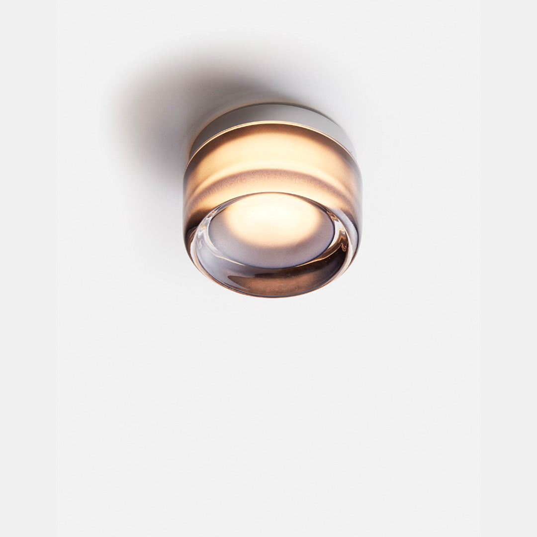 LumièreAmbre | Lampe murale en verre avec design à cavités
