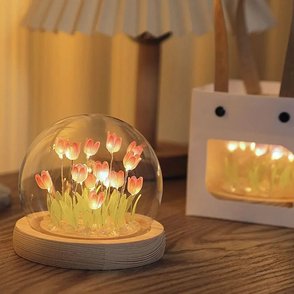ElegantBloom | Jolie Lampe de Table Florale