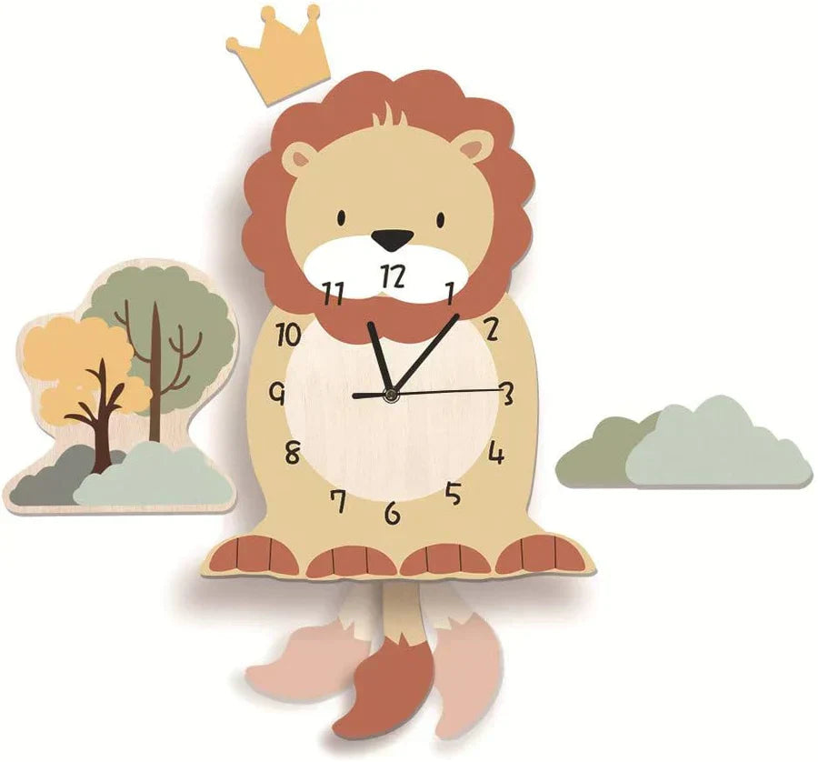 AnimauxCharmes | Horloge Murale Enfant avec Motif Animaux