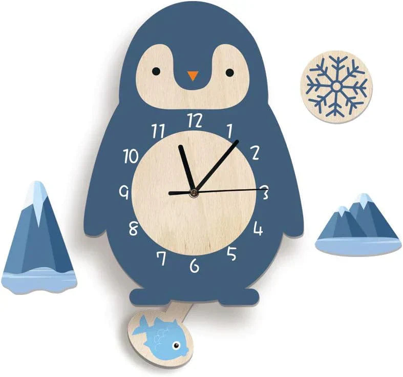 AnimauxCharmes | Horloge Murale Enfant avec Motif Animaux