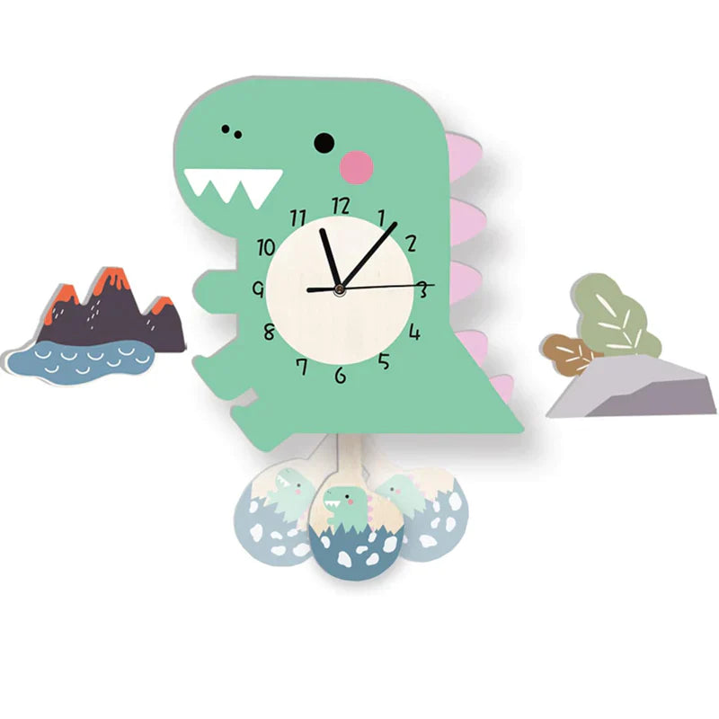 AnimauxCharmes | Horloge Murale Enfant avec Motif Animaux