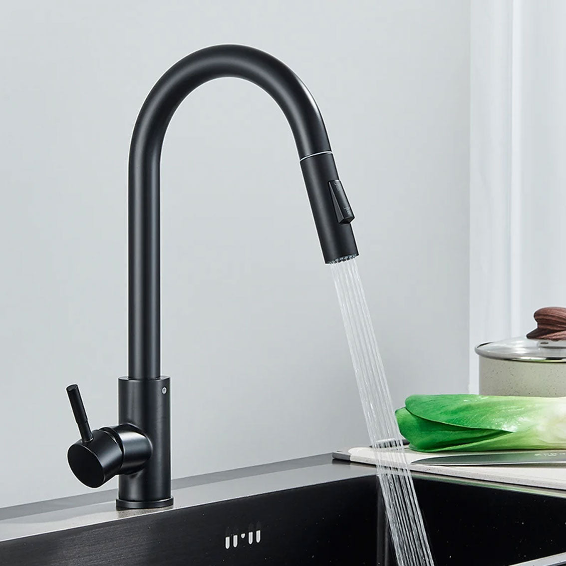 Vapor | Évier de cuisine moderne à capteur tactile avec tuyau rétractable