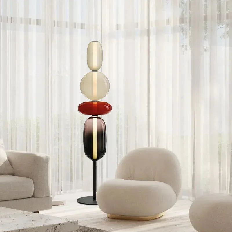 LumièreCandy | Lampe sur Pied en Verre aux Couleurs Vives Pour Ambiance Chaleureuse