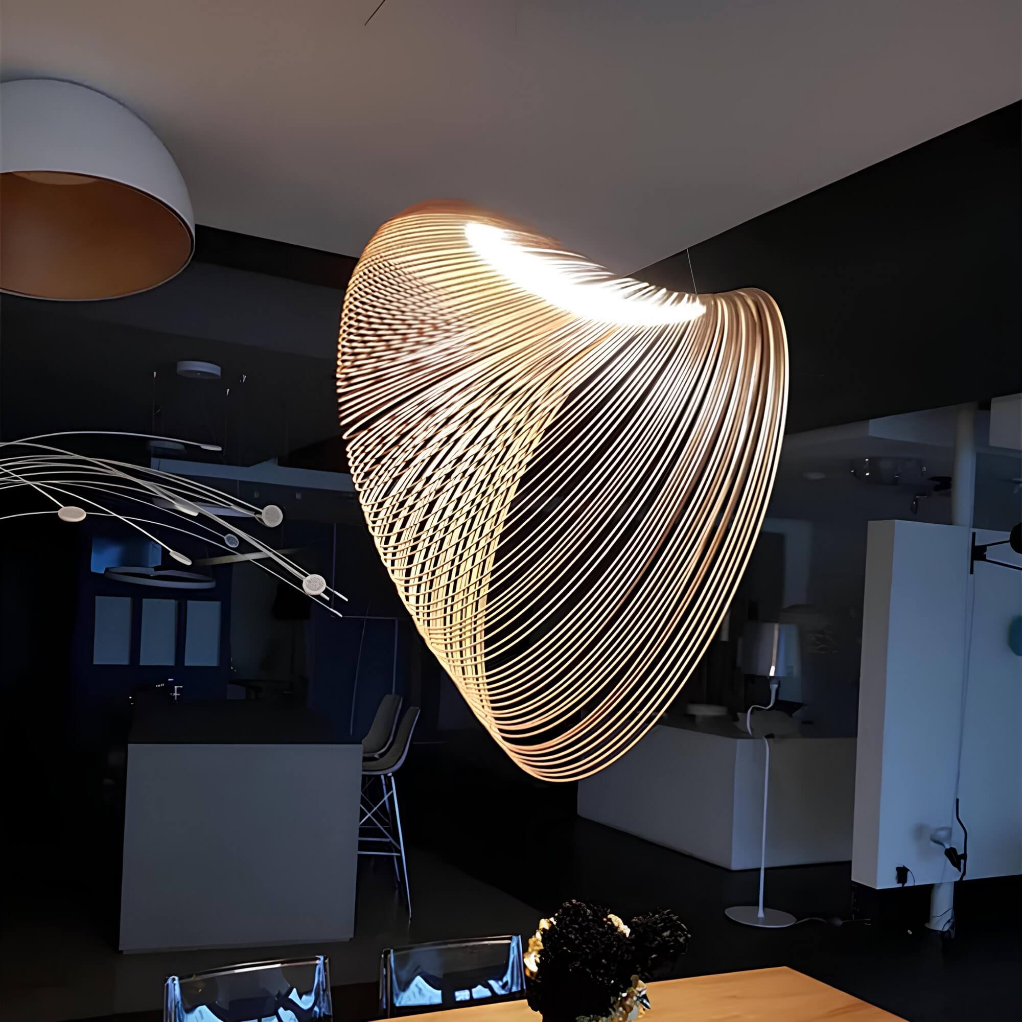 LuminositeRings | Elegante Lustre suspendu en métal